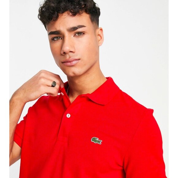 Lacoste Polo Shirt Short Sleeve Red SZ XL - Picture 8 of 16